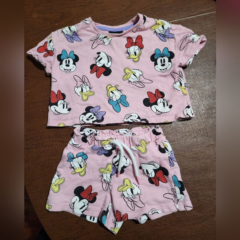 Disney Pink Minnie and Daisy Shorts Set